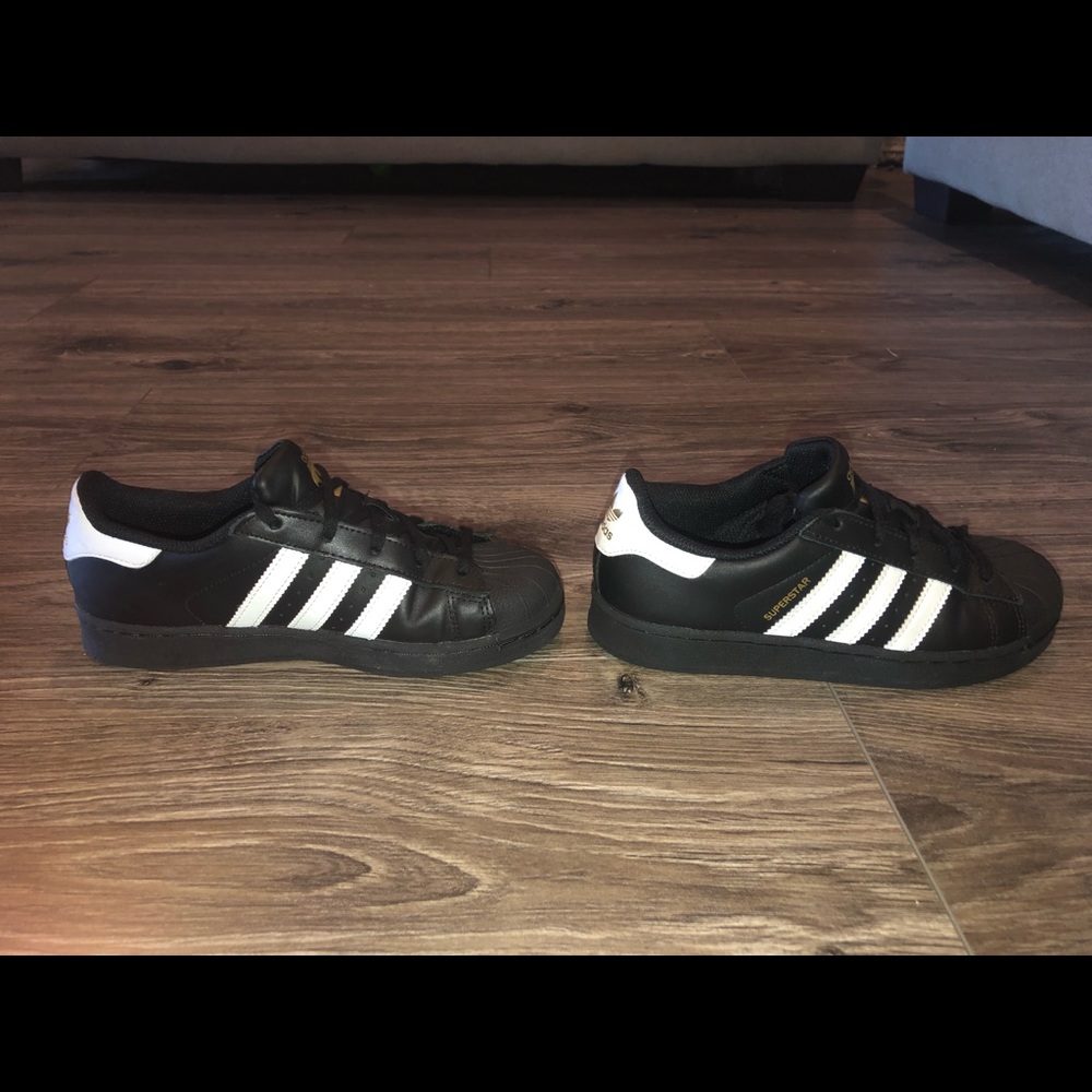 Adidas black shell sneakers